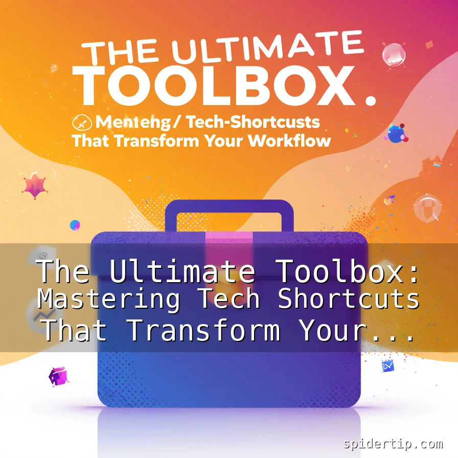 Read more about the article The Ultimate Toolbox: Mastering Tech Shortcuts That Transform Your Workflow
